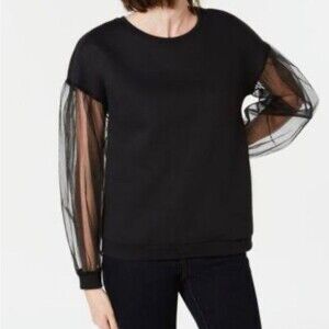 Inc International Concepts Sweater with Mesh Sleeves- Size Large